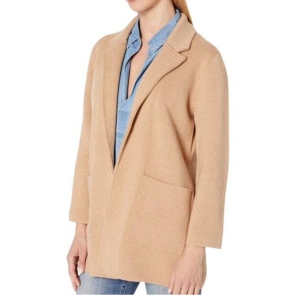J. Crew Sophie Sweater Blazer Heather Khaki Pockets Open Front Size XS - Picture 1 of 7